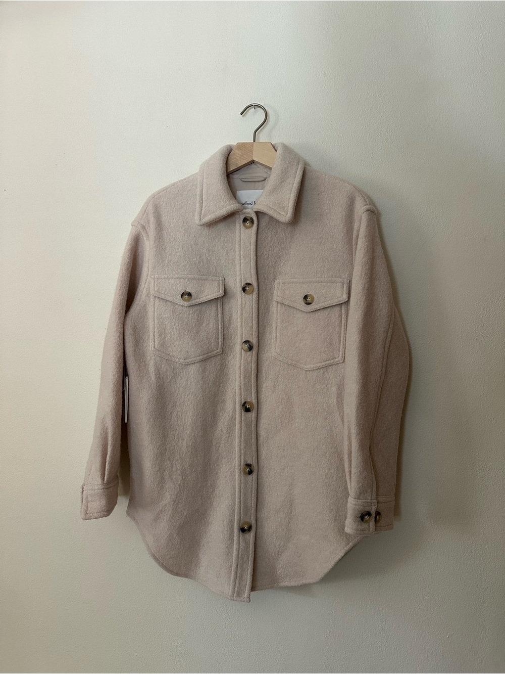 BNWT Aritzia Wilfred merino wool shacket